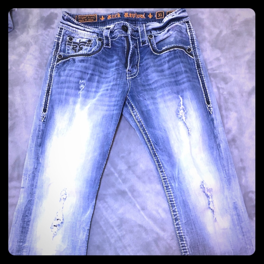 Men’s Rock Revival Jeans Size 31 Like New